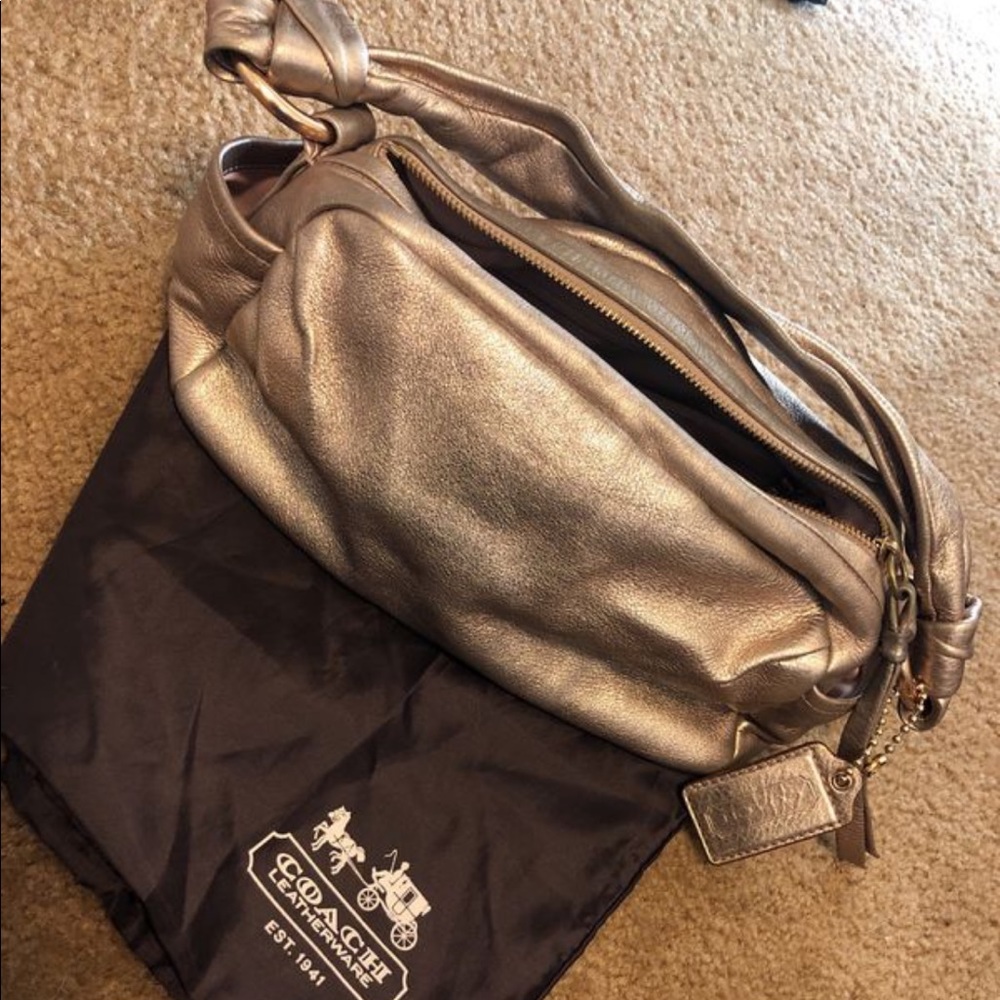 Gold coach purse
